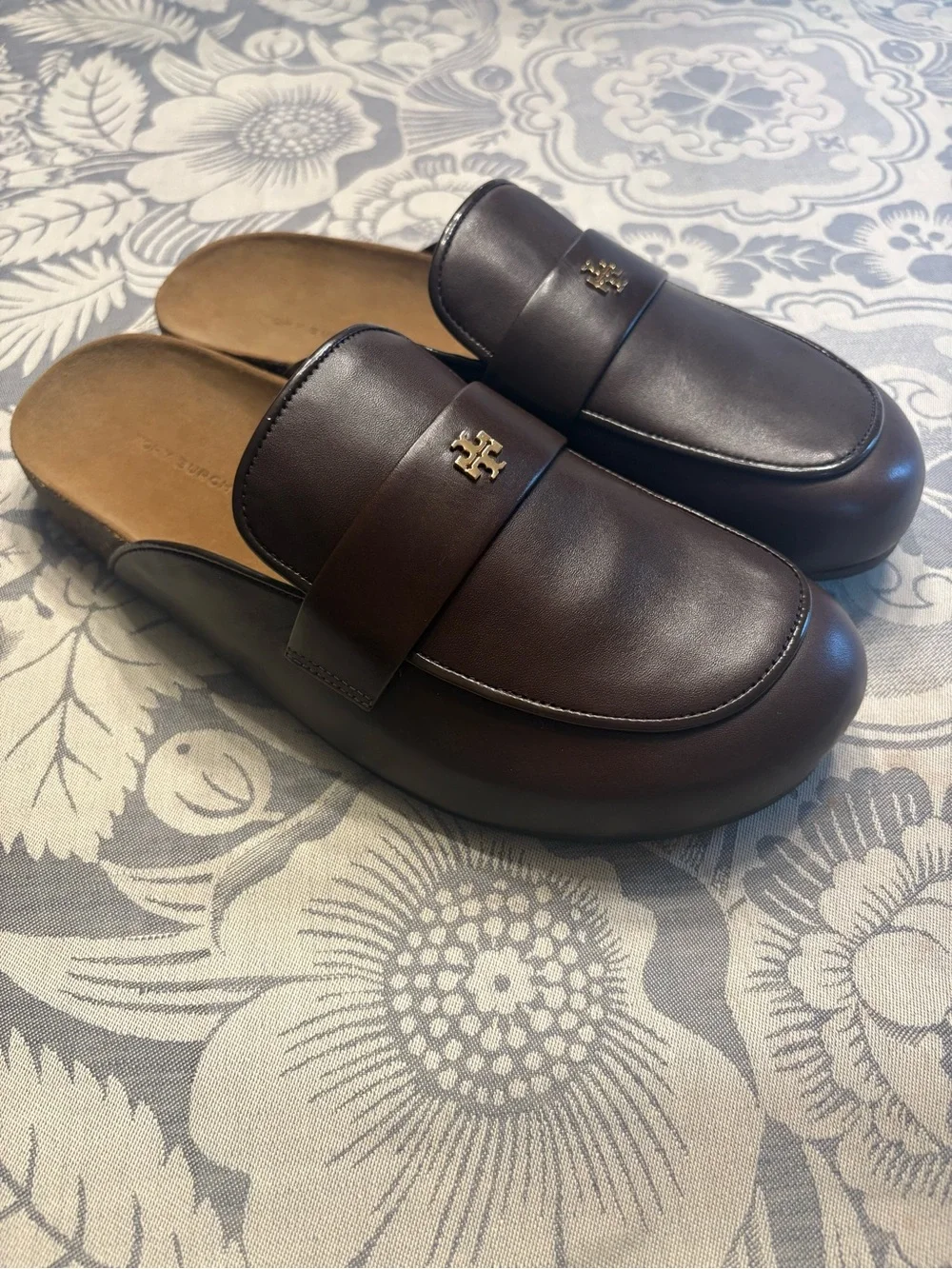 Tory Burch Everly Cork Mule in Deep Mocha (Brown)